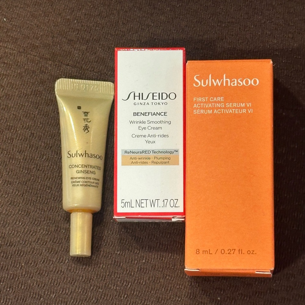 Sulwhasoo and SHISEIDO trio mini